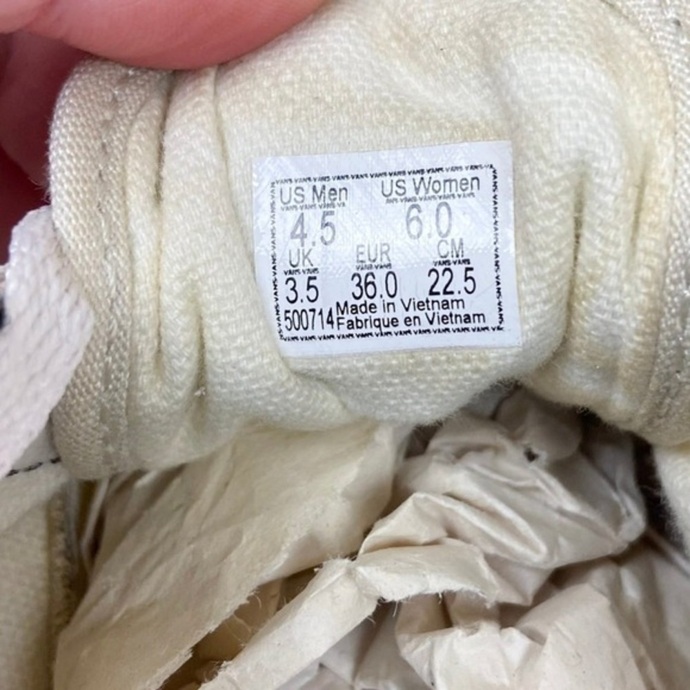 Vans‎ Old Skool Mary Rand Floral Rose Skate Shoes Sneakers Size 6 Ivory Low Top - Picture 2 of 8